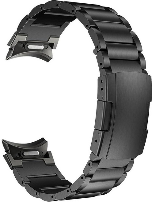 MaKTech 티타늄 밴드 갭 커넥터가 없는 메탈 팔찌 스트랩 삼성 갤럭시 워치 8 40/44mm 및 클래식 46mm [2025]용 (그레이)