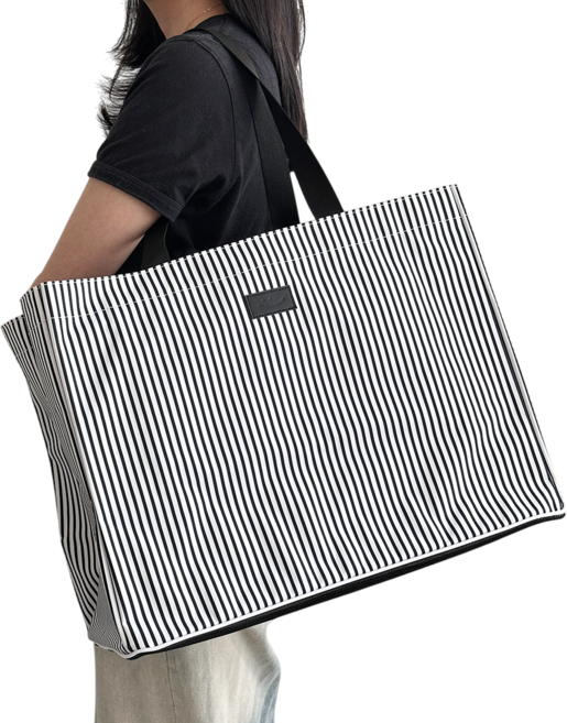 ECLL 스트라이프 비치백 방수 대형 물놀이 가방