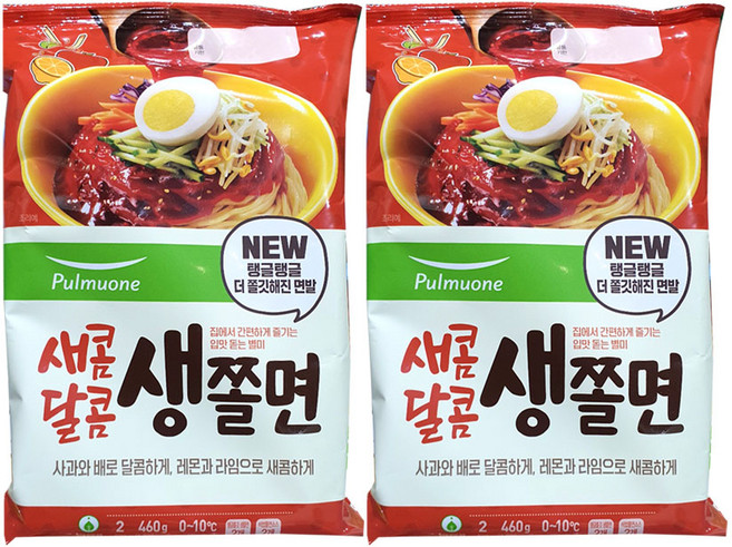 풀무원 새콤달콤 생쫄면 2인분 460g 2개