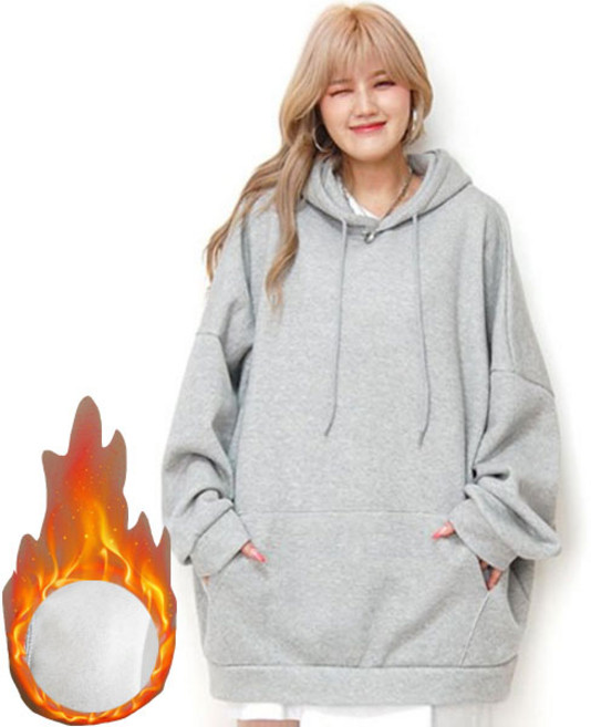 임산부 기모 윈터 후드티 빅사이즈 오버핏