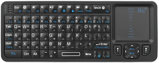Rii K06 미니 블루투스 키보드 IR 학습 터치패드가 포함된 백라이트 2.4GHz 무선 키보드 Android TV Box Ma, 01 Korean