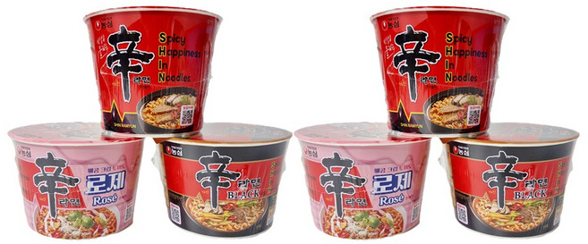 농심 큰사발면 신라면 + 로제 + 블랙, 2개