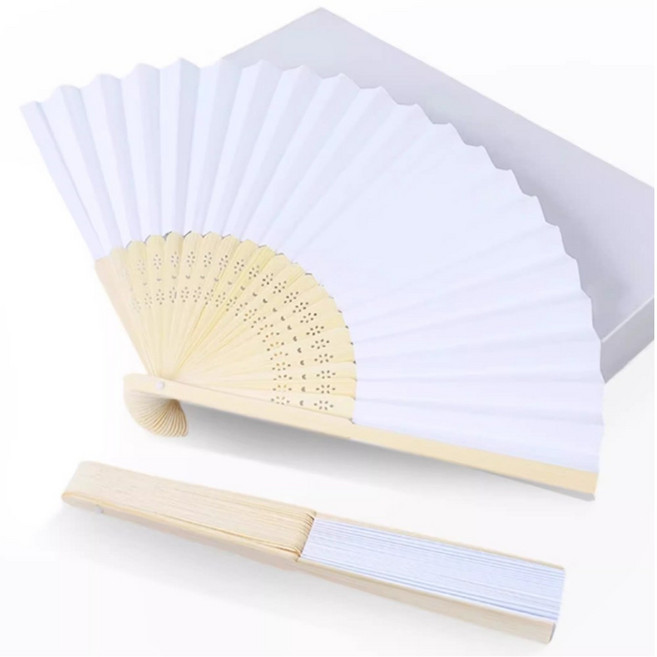 무지부채 10개 세트 커스텀 부채만들기 재료 그림그리기 색칠하기