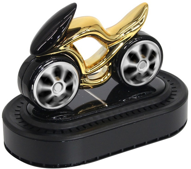 감성플랜 메탈릭 3컬러 차량용 오토바이 바이크 태양열방향제, 블랙컬러_에이플프레쉬, 1세트