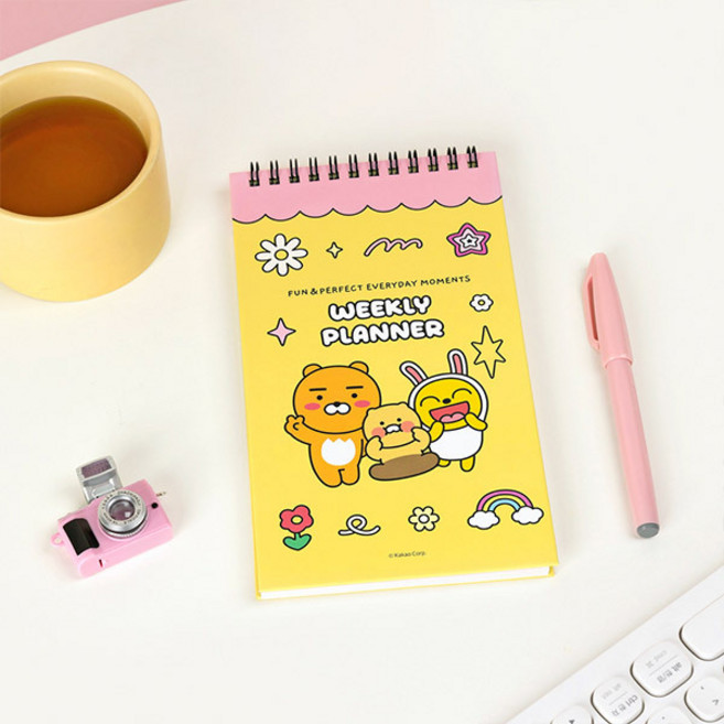 카카오프렌즈 세이치즈 세로형 위클리 플래너 만년형, 옐로우