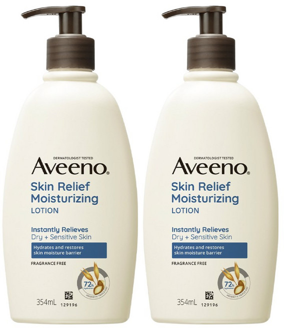 아비노 스킨릴리프 모이스춰라이징 바디로션, 354ml, 2개