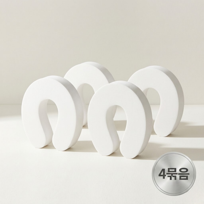 올드퓨처 문 닫힘방지 두툼한 도어쿠션, 1세트, 화이트