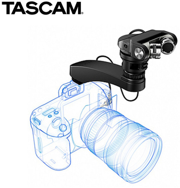타스캠 TASCAM TM-2X DSLR 카메라 캠코더 스테레오 마이크, 선택1, 1개