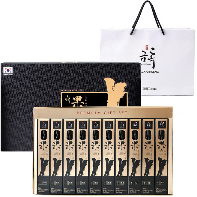 금흑 흑삼 금빛담은 하늘천과 600g 30g 20개입 1박스 흑삼절편 구증구포홍삼정과 30g 20개, 20개