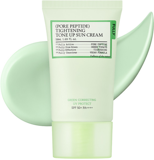 풀리 포어 펩타이드 타이트닝 톤업 선크림 / 그린 톤업 선크림 붉은기 커버, 1개, 50ml