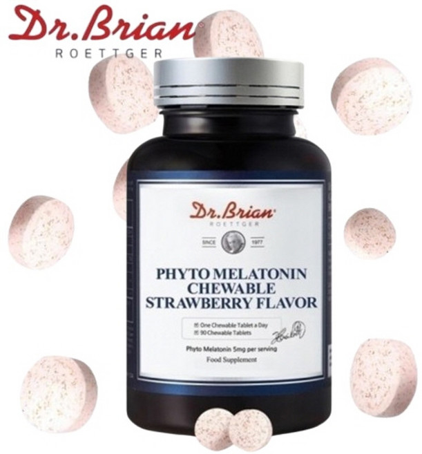 파이토 수면도움 멜라토닌 츄어블 스트로베리 플레이버 딸기맛 비타민B군 테아닌 트립토판, 1박스, 90회분