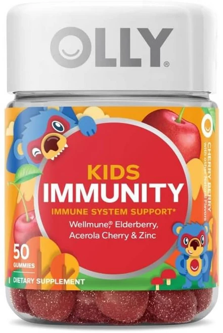 올리 어린이 이뮤니티 엘더베리 아연 구미 젤리 OLLY Kids Immunity, 1개, 50정 - 쿠팡