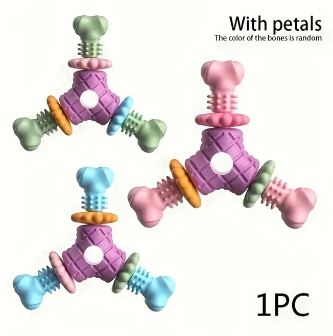 중형/대형견을 위한 씹기 방지 인터랙티브 장난감 - 강아지 이갈이 지루함 해소 및 훈련 도구 파괴, 02 With petals
