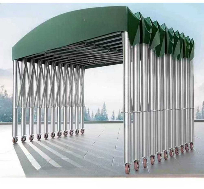 천막차고 이동식 창고형 창고 5M 길이 텐트 야외 암롤박스 3X3X25 3X4X2, 천을 두르면 1 에 15원 기본 녹색