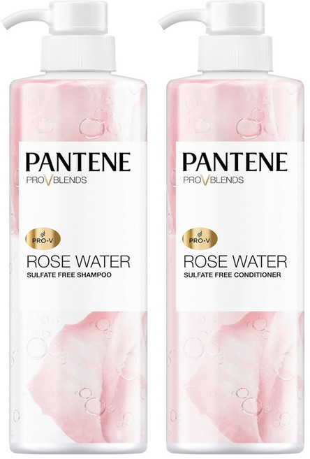 Pantene 팬틴 로즈워터 샴푸 & 컨디셔너 세트 530ml 2개