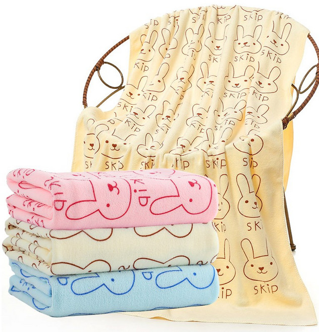 리빙만렙 레빗 대형타월 비치타월 수건 3종 옐로우+핑크+스카이, 하늘색+핑크+노란색, 1세트, 레빗대형타월 3개 1세트(ALS241)