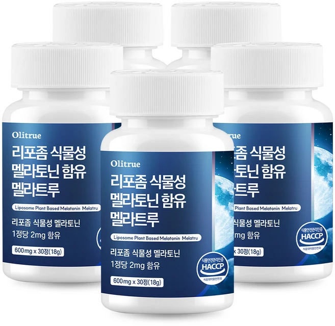 올리트루 리포좀 식물성 멜라토닌 함유 멜라트루, 5개, 30정 - 쿠팡