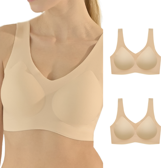 라뷔안 여성 노와이어 심리스 시믈라 브라 2p