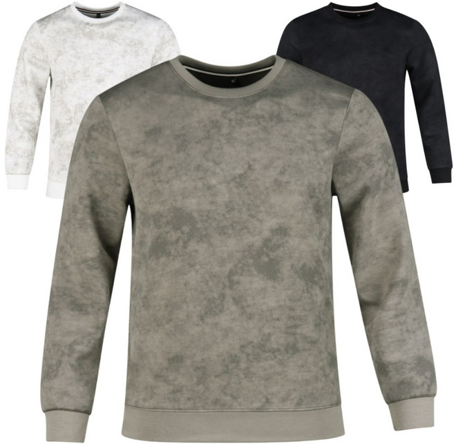 세련된 원톤 나염 패턴 남자 환절기 골프 맨투맨 봄가을 오피스 레슨