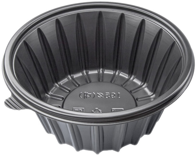 EL 일회용 195파이 면용기 대 흑색 200개 세트 배달 포장, 1개, 200세트