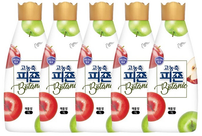 리치퍼퓸 피죤 보타닉 1L 섬유유연제 애플밤 x 5, 1개