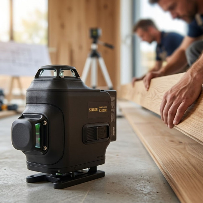 신콘 4D 20배 밝기 추방식 레드라인 라인레이저레벨기 S2000R, 1개