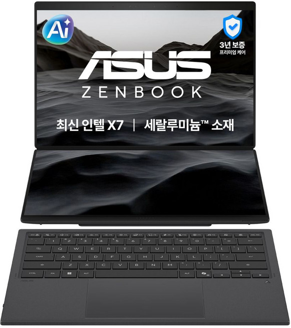에이수스 2026 젠북듀오 14 인텔코어 Ultra X7 울트라 프로세서 시리즈3, UX8407AA-SN430W, WIN11 Home, 32GB, 2TB, 모허 그레이