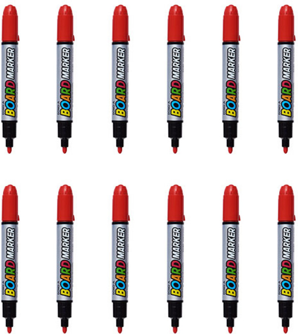 동아연필 화이트보드마카 1타, 12개, 레드