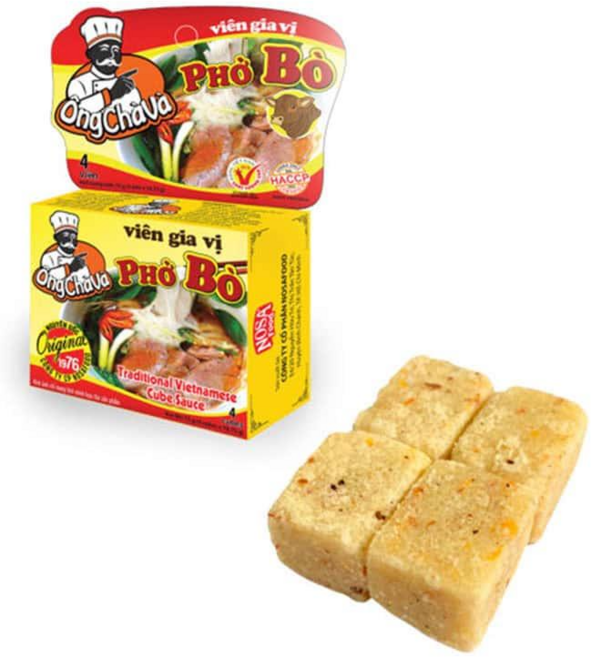 ONGCHAVA 베트남 옹차바 쌀국수 육수 비프 스톡 gia vi pho bo, 3개, 75g