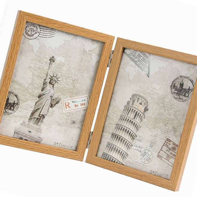 엔케이디 납골당용사진액자 2단 리버시블 접이식 액자 5x7, 1개