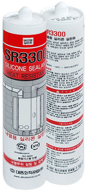 내열실리콘 보수실리콘 실란트 연통 덕트 보일러 가정용 회색 적색 SR3300 튜브/카트리지, 카트리지-적색(270ml), 1개