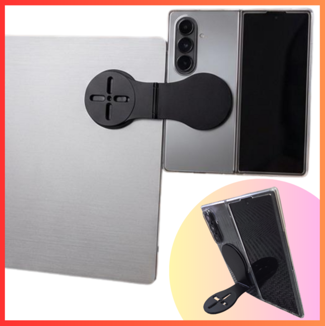 아카셀렉트 양면자석 맥세이프 노트북 핸드폰 거치대 그립톡 폴드7 듀얼, 블랙