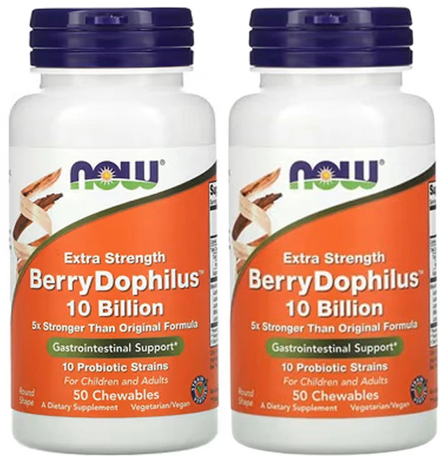 나우 푸드 베리 도필러스 50츄어블, 50정, 2개 - 쿠팡