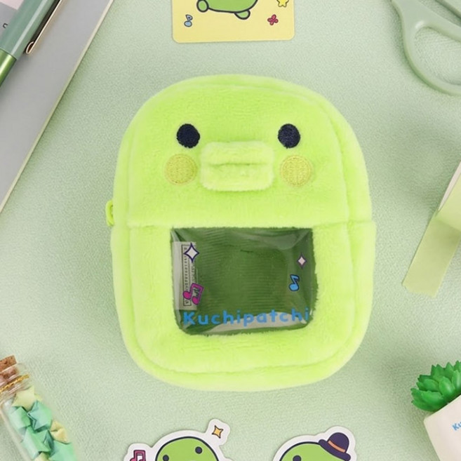 다마고치 미니 배낭 파우치 구치파치 폭신한 봉제 파우치 투명창 다꾸 수납 지갑