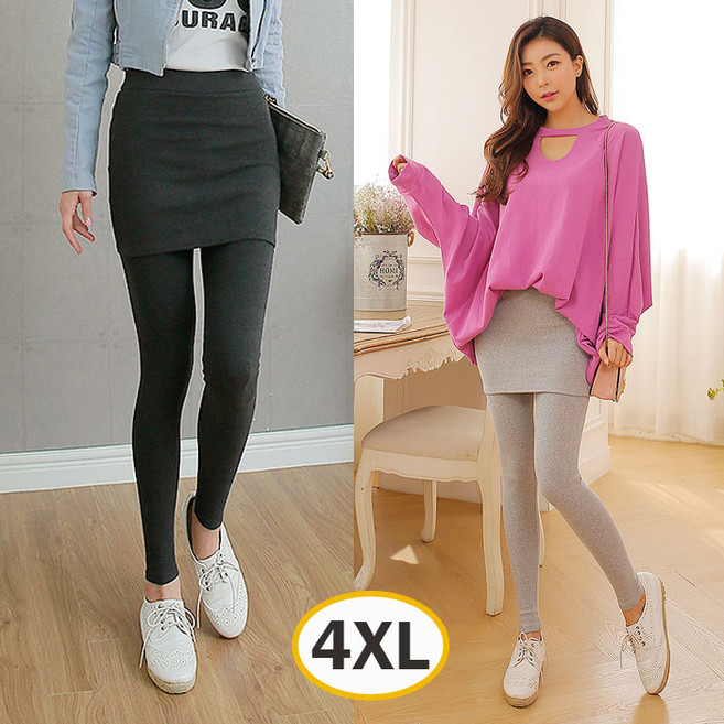 제이피플 여성용 3부치렝스 국내산제작 밴딩 면치마레깅스 빅사이즈 코튼레깅스 쫀쫀한 사방스판 요가복