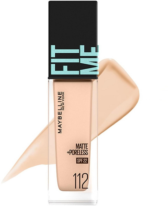 MAYBELLINE FIT ME 메이블린 핏미 파운데이션 보틀타입, 1개, 112 밝은 피부색(중간색)