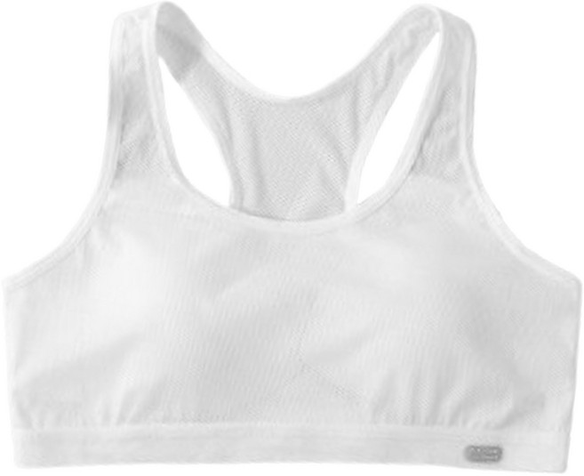 슈브레 안 입은 듯 가벼운 착용감 2단계 통기성 메쉬 X자 등 밴드 고정 패드 스포츠브라 주니어브라 초등 중학생 여아 청소년 노와이어 브라