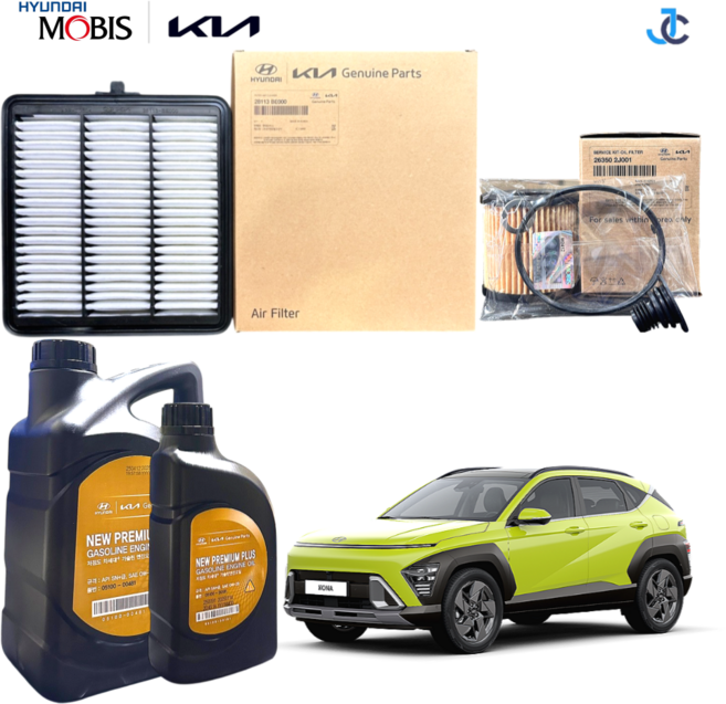 디올뉴 코나 SX2 현대 순정 엔진오일세트, 1세트, 2.0 가솔린 5L 0W20