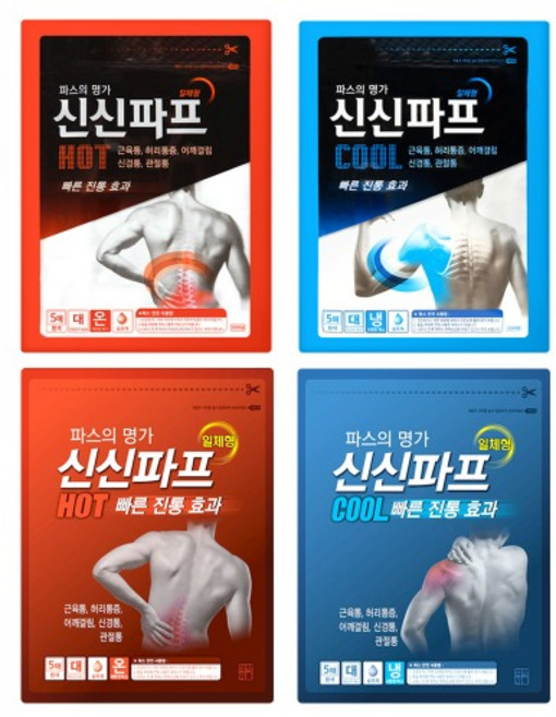 코스트코 신신제약 신신파프 쿨 20매 신신파스 핫 20매 대형 총 40매, 1개