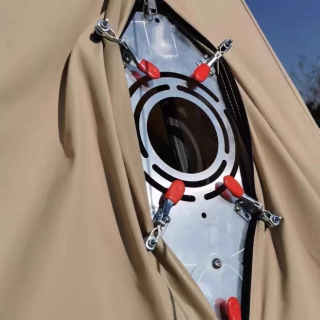 텐트 홀잭 난로 연통 거치대 화상방지 가드 굴뚝 보드 일반 버전, 1개