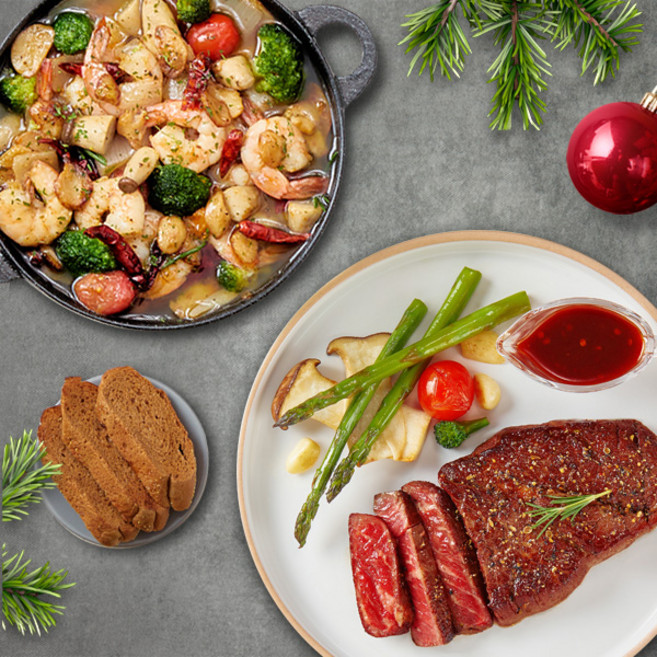 [담짜몰]커플C세트 감바스+스테이크 밀키트(3~4인분), 1개