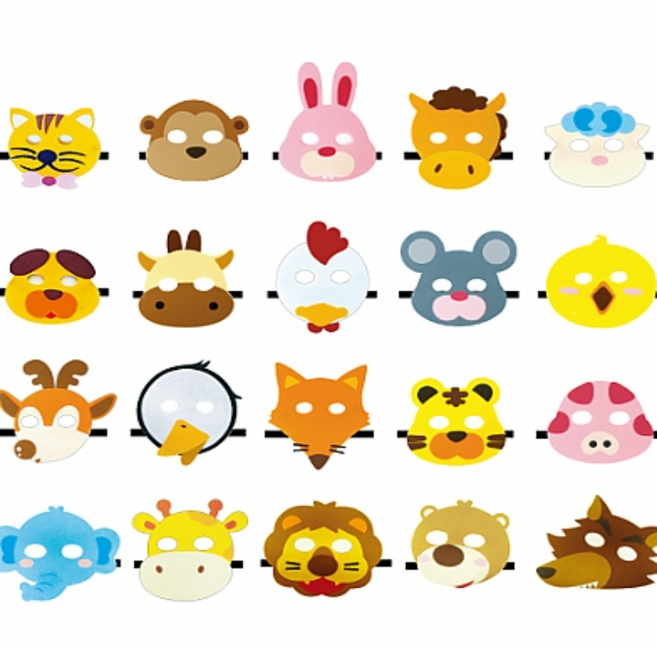 No20/동물가면띠/동물가면/연극놀이/표현놀이/유치원교재/역할놀이, 늑대, 1개