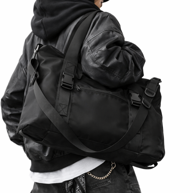 베르모어 대용량 크로스 노트북가방, 1개, 블랙