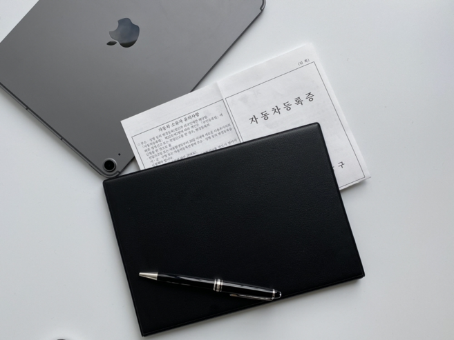 모노라이드 자동차 등록증 케이스, 1개, 블랙