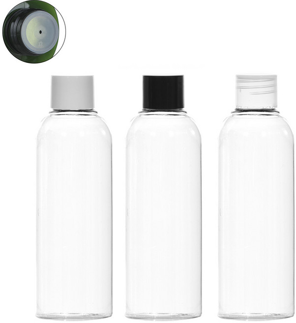 스킨캡 단마개용기 50ml 60ml 75ml 80ml 100ml, 100ml 투명용기, 흰색캡, 1개