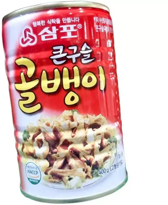 삼포 큰 구슬 골뱅이 캔 400g 안주통조림, 1개