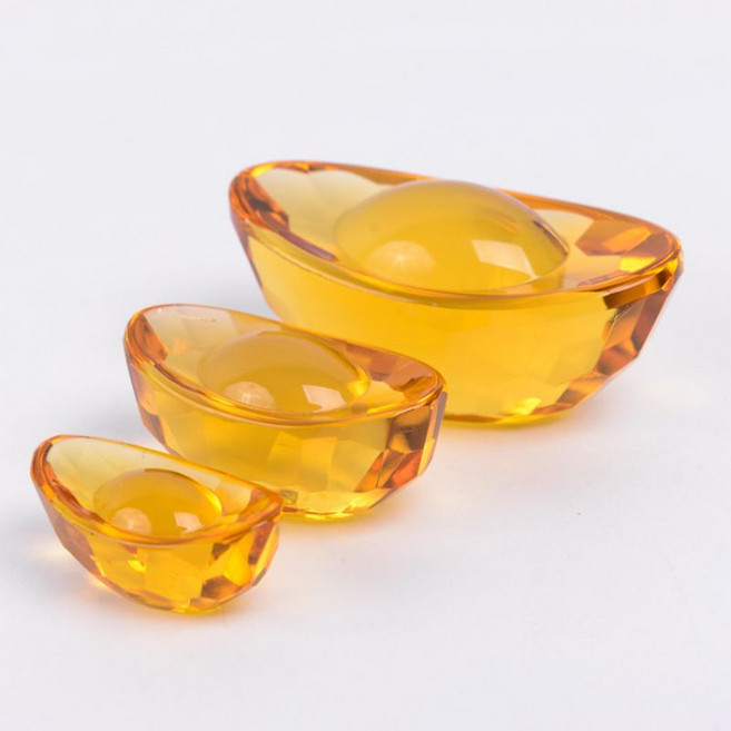 琉璃刻面元寶 招財開運擺飾 多尺寸金元寶