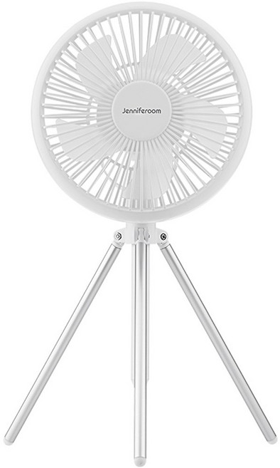 제니퍼룸 무드등 무선 캠핑 탁상형 선풍기, JR-F6001WH, Soft white(화이트컬러)
