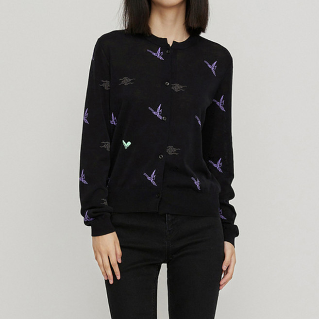 나도퀸 미녀44 헤르딘 기하학 패턴 니트 가디건