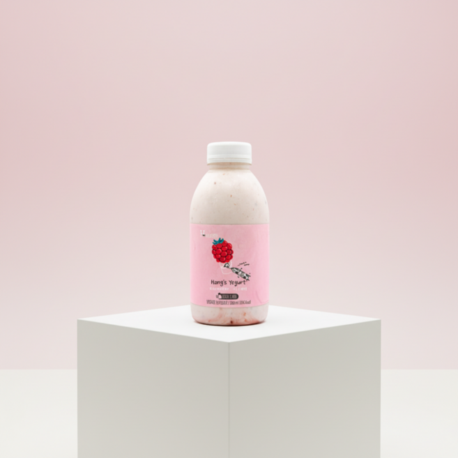 무항생제 인증 1등급 원유 제주 지헌목장 홍스요구르트 라즈베리 500ml, 9개